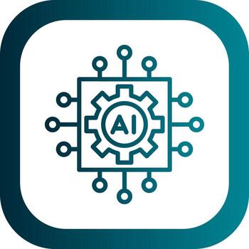 diseño de icono de vector de inteligencia artificial