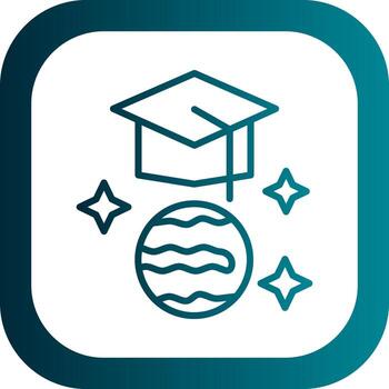 Graduation hat Vector Icon Design