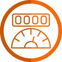 Mileage Vector Icon Design