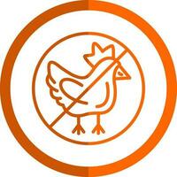 No chicken Vector Icon Design