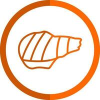 Grilled pork Vector Icon Design