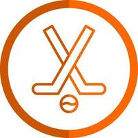 diseño de icono de vector de palo de hockey