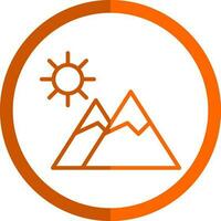 Mountains Vector Icon Design