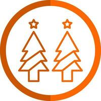 diseño de icono de vector de árbol de navidad