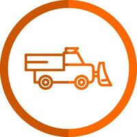 Snowplow Vector Icon Design