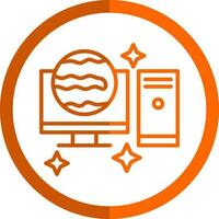 Desktop computer Vector Icon Design