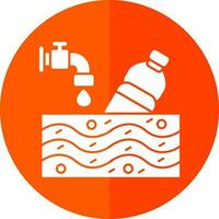 diseño de icono de vector de contaminación de agua