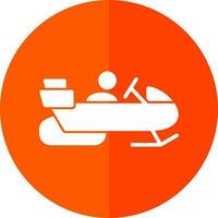 Snowmobile Vector Icon Design