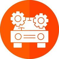 Driverless car Vector Icon Design