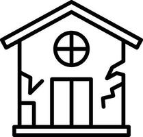 Damage House Vector Icon Design