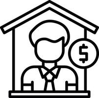 Estate Agent Vector Icon Design