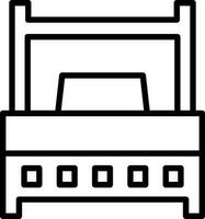 Single Bed Vector Icon Design