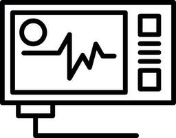 ecg leyendo vector icono diseño