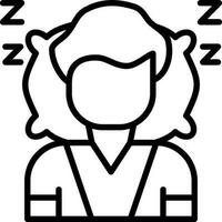 diseño de icono de vector de dormir