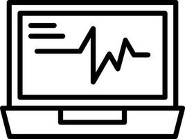 ecg vector icono diseño