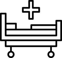 Hospital bed Vector Icon Design