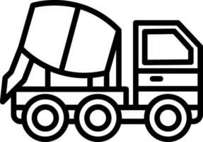 Concrete mixer Vector Icon Design