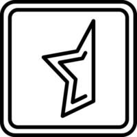 Half Star Vector Icon Design