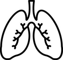 diseño de icono de vector de pulmones