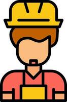 Construction Worker Vector Icon Design