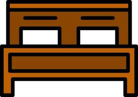 Double Bed Vector Icon Design