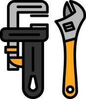 Pipe wrench Vector Icon Design