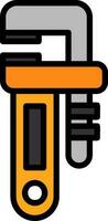 Pipe wrench Vector Icon Design