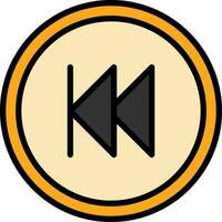 Rewind Button Vector Icon Design