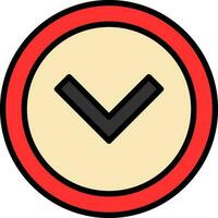 Chevron Arrow Down Vector Icon Design