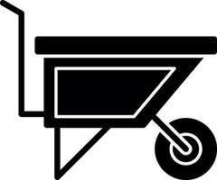 Wheelbarrow Vector Icon Design