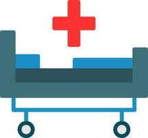 Hospital bed Vector Icon Design