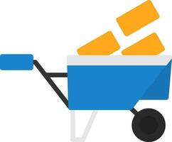 Wheelbarrow Vector Icon Design