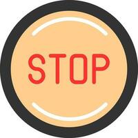 Stop Vector Icon Design