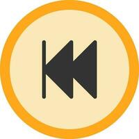 Rewind Button Vector Icon Design