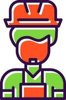 Construction Worker Vector Icon Design