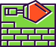 Brick Plastering Vector Icon Design