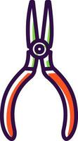 Needle nose pliers Vector Icon Design