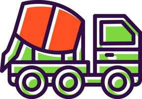 Concrete mixer Vector Icon Design