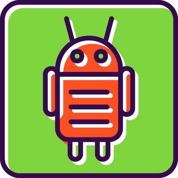 androide personaje vector icono diseño