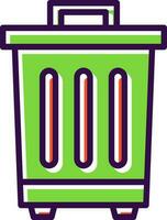 Waste bin Vector Icon Design