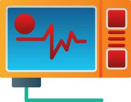 ecg leyendo vector icono diseño