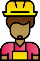 Construction Worker Vector Icon Design