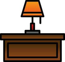 Desk Lamp Vector Icon Design