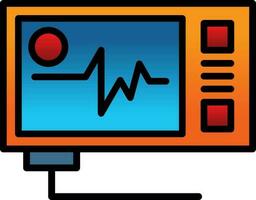 ecg leyendo vector icono diseño