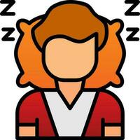 diseño de icono de vector de dormir