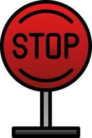 Stop Vector Icon Design