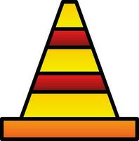 Traffic cone Vector Icon Design
