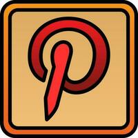 Pinterest Logo Vector Icon Design