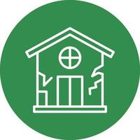 Damage House Vector Icon Design