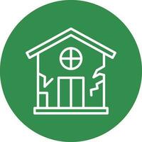 Damage House Vector Icon Design